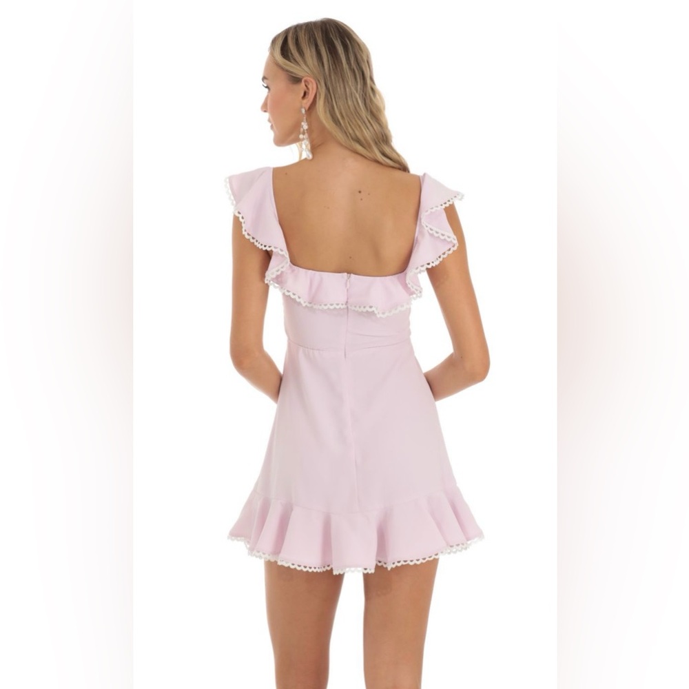Lucy in the Sky Ruffle Mini Dress in Pink Size XS - Picture 2 of 7